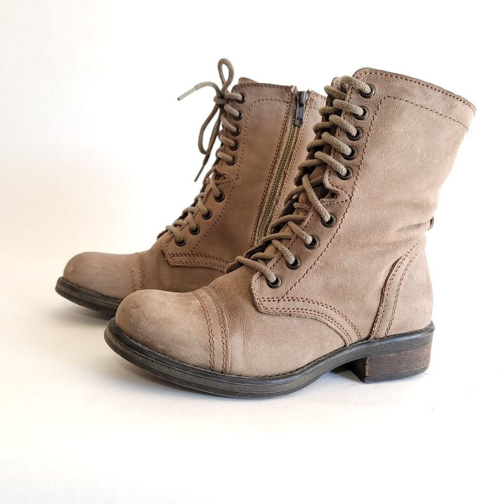 Steve Madden Size 7 Women's Lace-Up Zipper Combat Boots